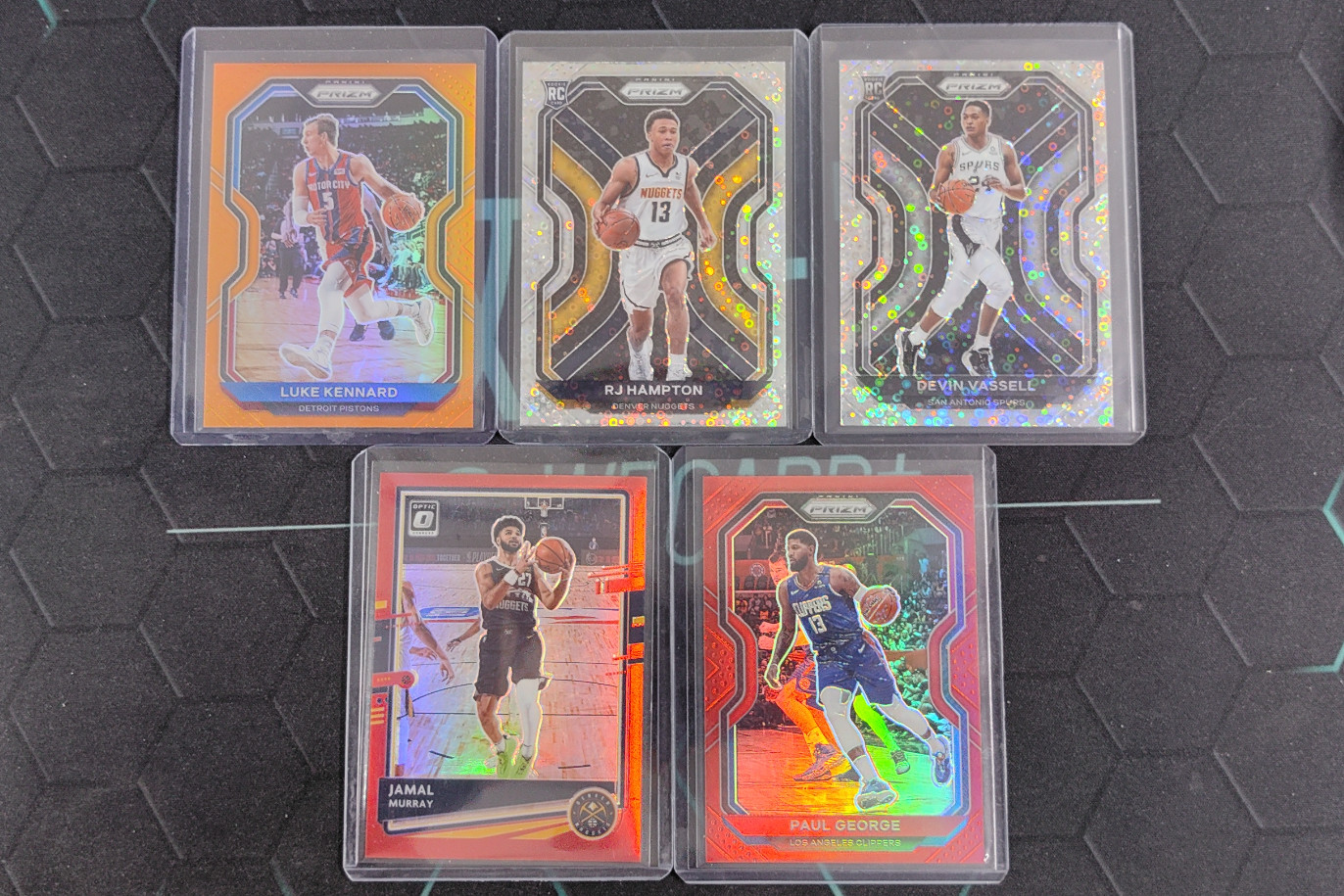 2020-21 Donruss Optic Jamal Murray Paul George Devin Vassell Red RC /99 LOT5