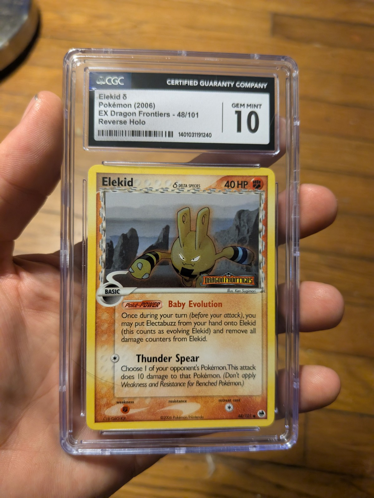 POP 22) Elekid Delta Species 48/101 Dragon Frontier Reverse Holo CGC 10 Gem Mint
