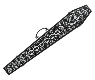 Voodoo VODCOFB 1Bx1S Black/White Coffin Billiards Pool Cue Stick Case