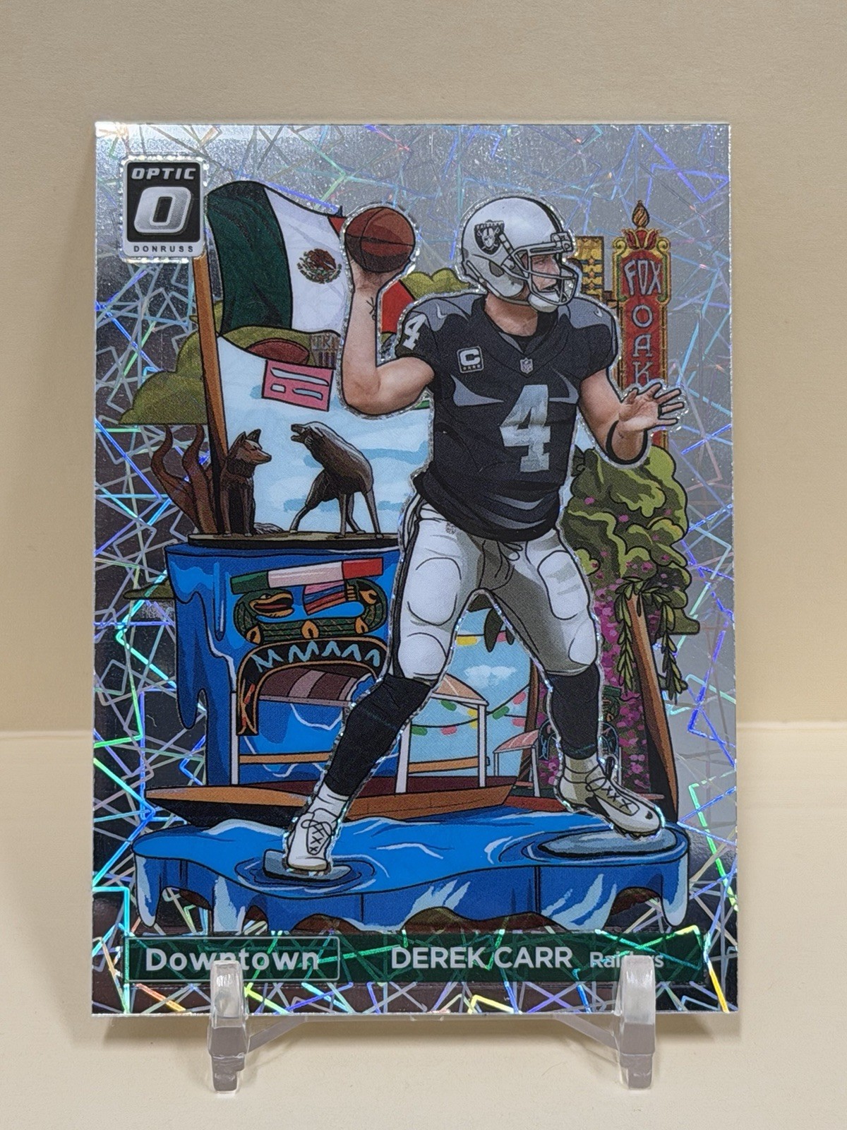 2023 Panini Donruss Optic #3 Derek Carr International Downtown Oakland Raiders