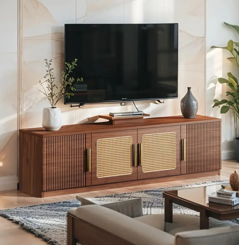 Современная Credenza середины века для телевизора 32-80 дюймов с полками для хранения - Изображение 2 из 4