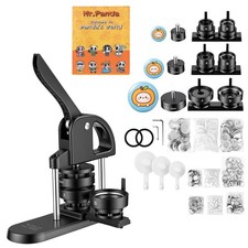 Uimoso Button Maker Machine1"/1.25"/2.25" 25/32/58 mm Pin Press with 300 Pieces