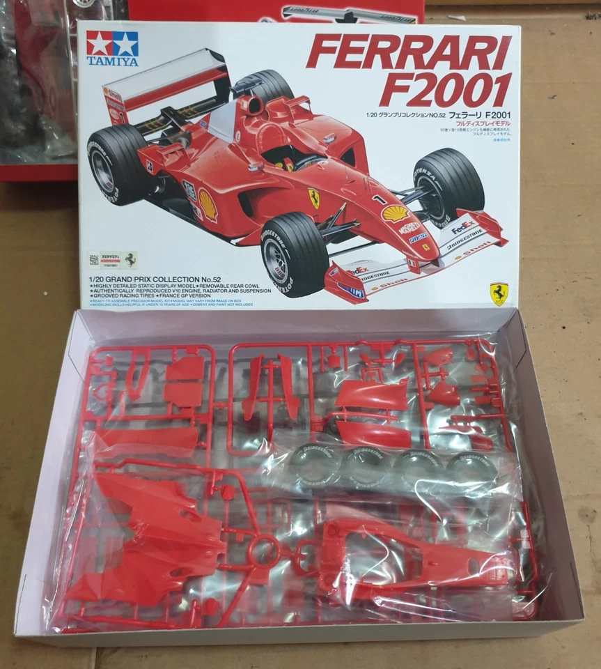 Tamiya  1/20 Ferrari F2001    - raro -  NUOVO - Immagine 3 di 3