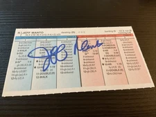 STRAT-O-MATIC Signed Card  Jeff Manto 1997 Cleveland