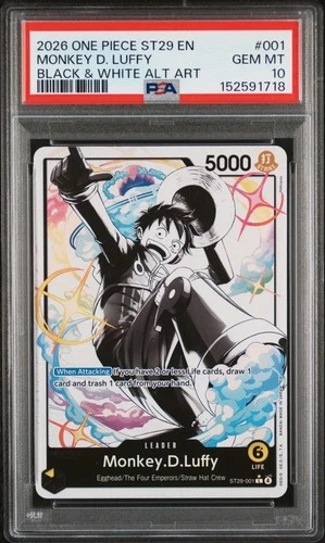 2026 ONE PIECE STARTER DECK ST29-EGGHEAD ALT ART#001 MONKEY D. LUFFY PSA 10