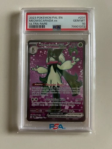 2023 POKEMON PAL EN-PALDEA EVOLVED MEOWSCARADA EX #231 ULTRA RARE PSA 10 GEM MT