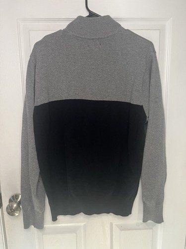 Boys Dockers Gray And Blue full zip Long Sleeve Sweater Size LG - Picture 5 of 5