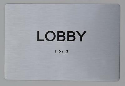 Aluminium, Brush Silver,size 6x9 The sensation line EXIT STAIRS ADA SIGN