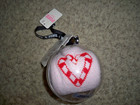 VICTORIAS SECRET CANDY CANE MARSHMALLOW SOCKS ORNAMENT NEW