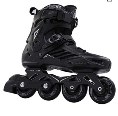 LIKU Black Professional Inline Skates Unisex SIZE Wheels are 80 mm Size Men 7