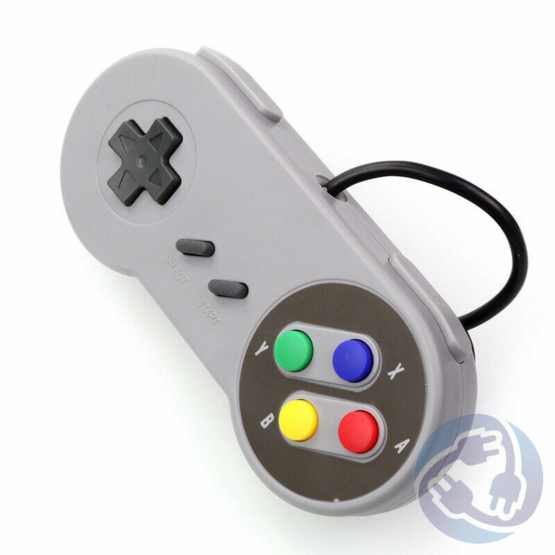 Controle Usb Super Nintendo Snes Compatível Com Computador Pc Mac