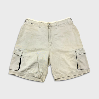 Vintage Tommy Hilfiger Shorts Mens Size 38 White Utility Cargo Casual 90s Pants
