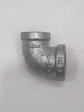 Pair 2  1/2" x 3/8" 90 Degree Galvanized Malleable Iron Pipe Reducing Elbows