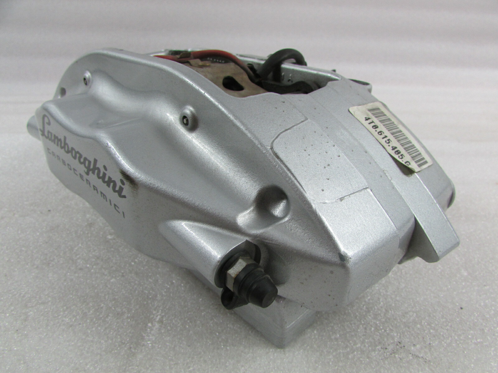 Lamborghini Huracan, LH, Left Rear Brake Caliper, Silver, Used, P/N 4T0615405G