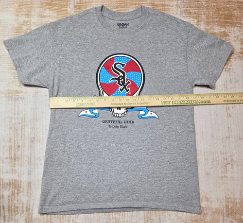 White Sox Grateful Dead Tribute Night Shirt Mens Medium Gray 2015 Gildan - Picture 5 of 9