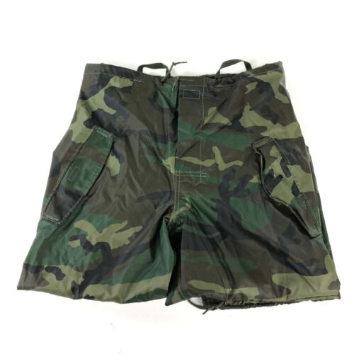 US army woodland camo waterproof over trousers pants rain gear wet military ORC - Imagen 3 de 6