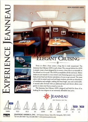 Jeanneau Sun Odyssey 43DS Original Vintage Print Ad