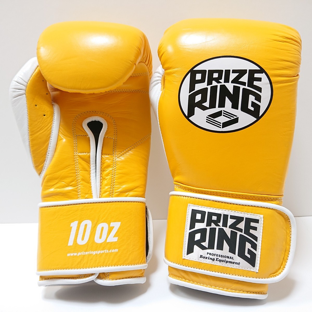 PRIZE RING Boxing Gloves 10oz yellow Magic Tape For Training