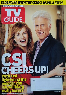 MARG HELGENBERGER & TED DANSON ''CSI'' October 2011 TV GUIDE Magazine