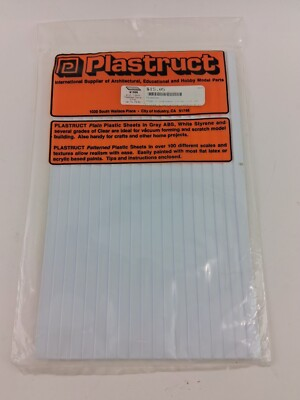 #ad Plastruct 5 16quot; Clapboard Siding Plastic Textured Walls Pattern Sheet 2 91556 $8.99