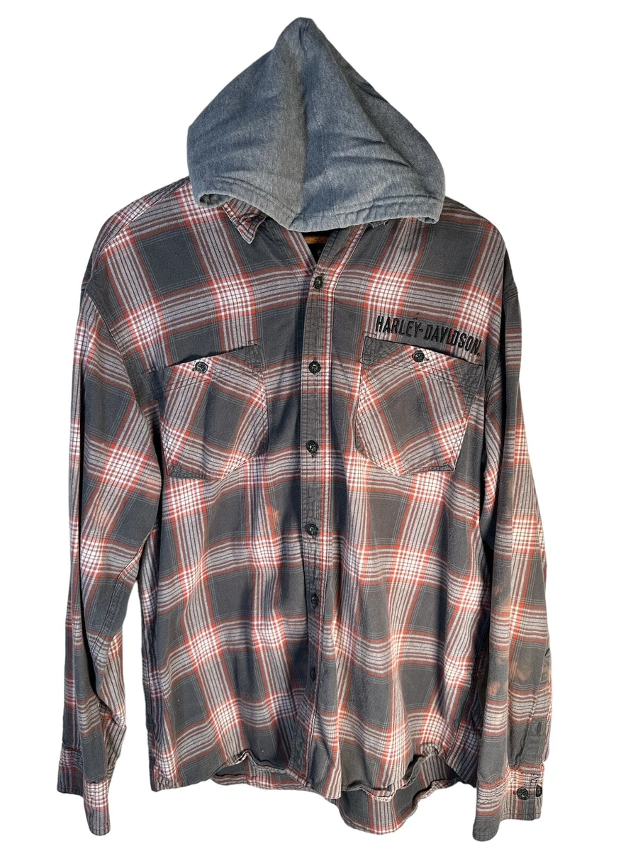 Harley davidson flannel hoodie sales