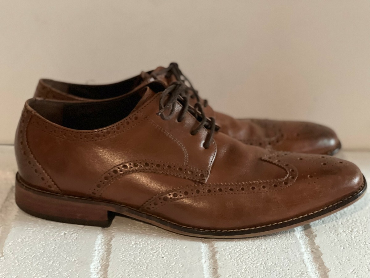 BRAND NEW Florsheim 14137-257 Castellano Wingtips Saddle Tan Leather Size 9 D Florsheim Castellano Wing Tip 14137-257 Tan Leather Oxford  main image 4