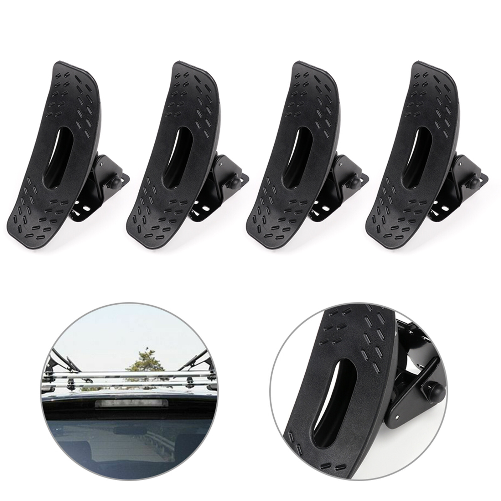 4Pcs Canoe Boat Saddle Kayak Roof Rack Car SUV Truck Top Mount Carrier Crossbar