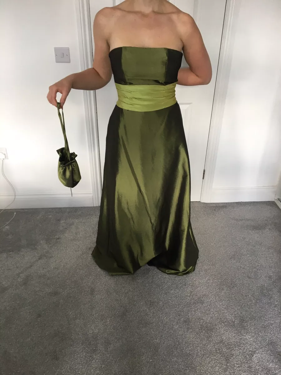 Olive green shop long formal dress
