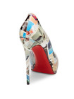 100% AUTH NEW WOMEN LOUBOUTIN NEW VERY PRIVE 120 COLLAGE PATENT HEEL/PUMP US 8.5 — photo 3