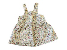 Vtg Baby Oshkosh B Gosh Yellow Floral Overall Dress 12 Mos Vestbak