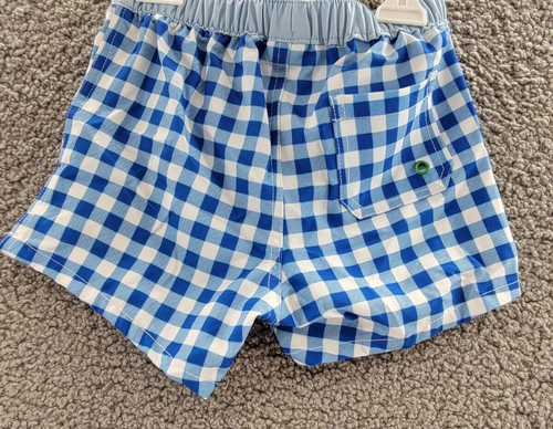 COTTON ON Bailey Sunshine Graphic Swim Board Gingham Short Baby Boys 12-18M Blue - Picture 13 of 17