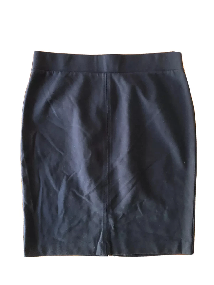 David Jones Black Stretch Pencil Skirt Size L. Rear Split. eBay