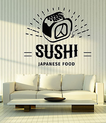 Wall Vinyl Decal Sushi Japanese Food Restaurant Interior Decor z4836