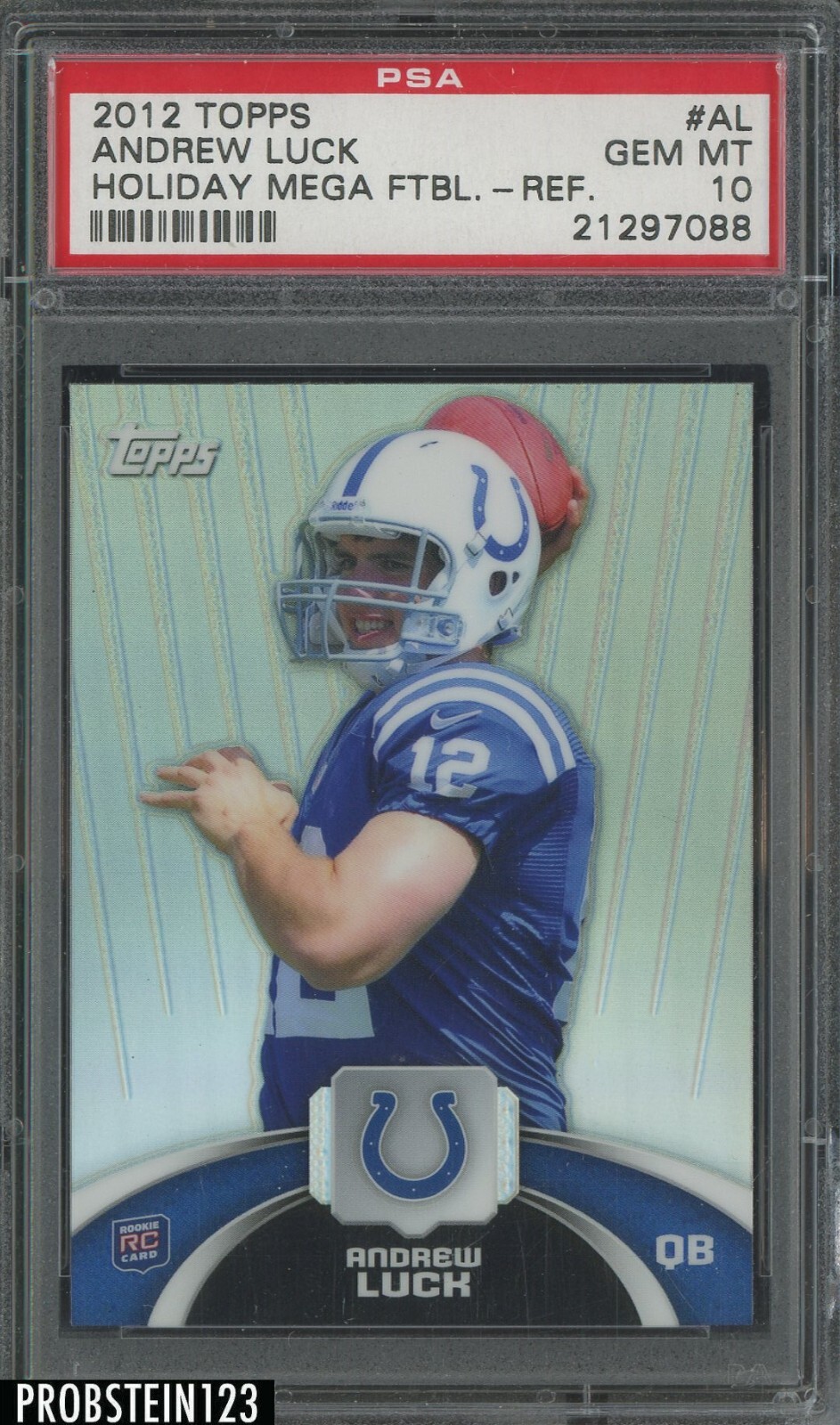 Andrew Luck Topps Holiday Mega Football #AL Refractor