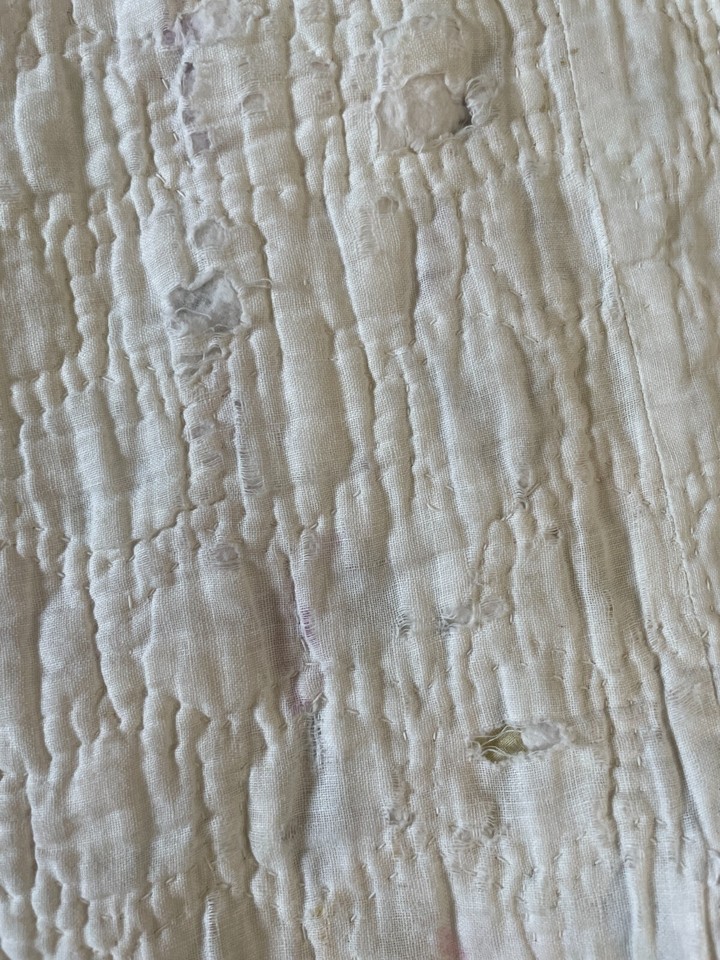 Vintage Quilt Grandma’s Flower Garden Hexagon Hand Sewn 70 x 72” Cutter