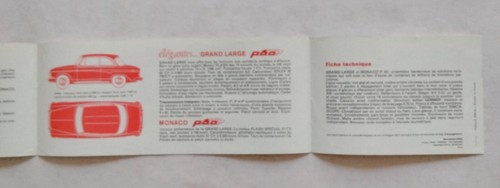 Original French Sale Brochure Aronde Simca Monaco Grand Large P.60 - Foto 3 di 5