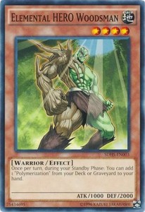 Elemental HERO Woodsman - SDHS-EN003 - Common - Unlimited Edition x3 - Near Mint
