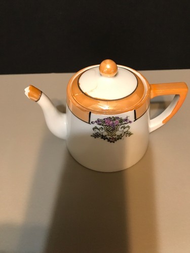 NORITAKE Lusterware Children’s Tea/Dinner Dishes "Green M Stamp" Made in Japan - Picture 10 of 12