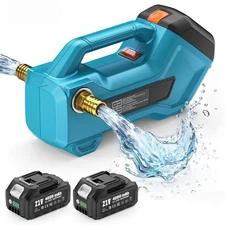 Seesii Cordless Water Transfer Pump, 760GPH Self-priming 2×4000mAh Rechargeable