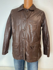 Ladies Eddie Bauer Brown Petite Small Lambskin Leather Jacket