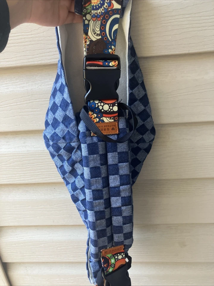 Porta-bebês tiracolo estilingue ajustável recém-nascido a 50 libras azul/cinza NOVO - Imagem 4 de 4