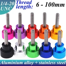 1/4-20UNC Colourful Knurled Thumb Screws With Steps Hand Grip Knob Round Bolts