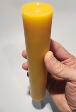 100% Beeswax Altar candle 1.25" or 1.5" diameter pillar church candle USA made