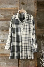 Coldwater Creek Soft Touch Mixed Plaid Top, All Size