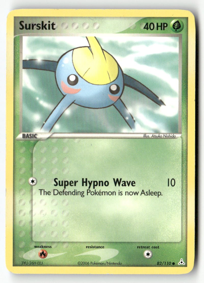 Surskit 82/110 Common Holon Phantoms Pokemon Moderately Played