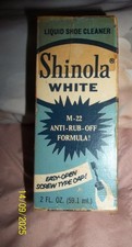 Vtg Shinola Liquid Shoe Cleaner White 2 Fl Oz With Original Box USA