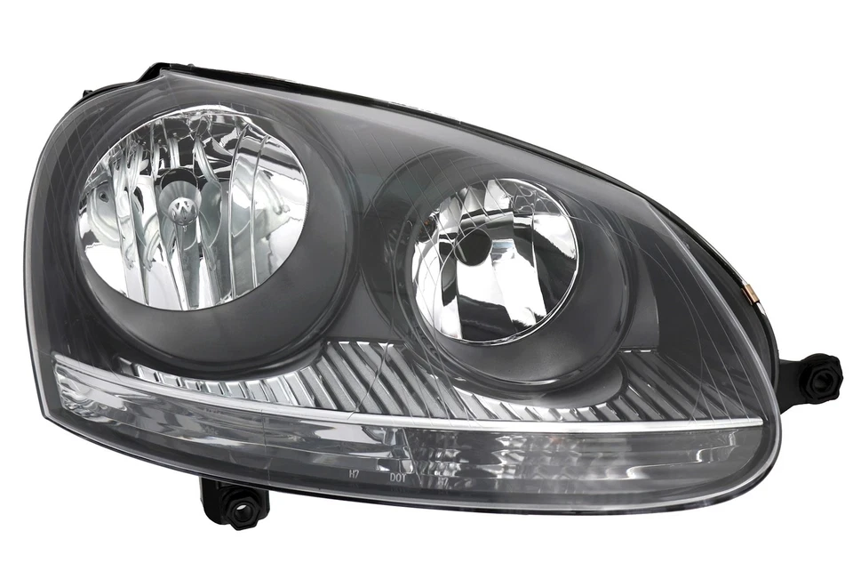 Scheinwerfer Set für VW Golf 5 03-09 + GTI + Jetta in Schwarz H7 H7 Halogen LWR - Bild 3 von 4