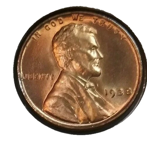 1938 P  Lincoln Wheat Cent BU Brilliant Uncirculated Gem from OBW Bank Roll