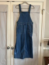 Womens Sidefeel CROPPED ABOVE THE ANKLE Denim Overalls, Size M--FREE SHIPPING