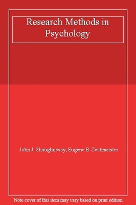 Research Methods in Psychology,John J. Shaughnessy, Eugene B. Ze